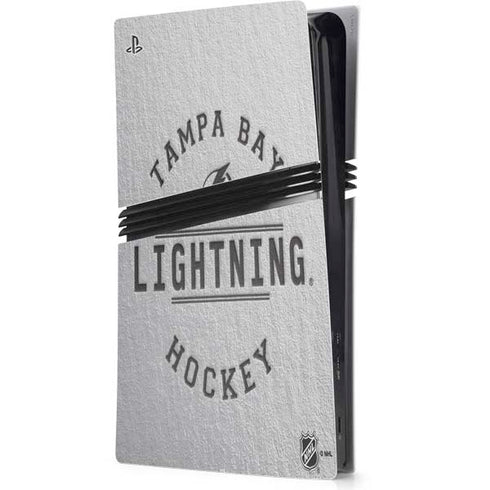 NHL Tampa Bay Lightning Black Text PS5 Pro Console Skin